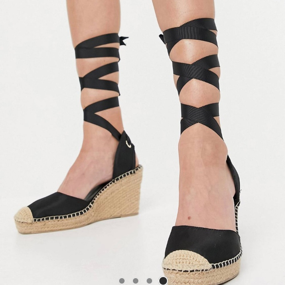 Lace up wedges